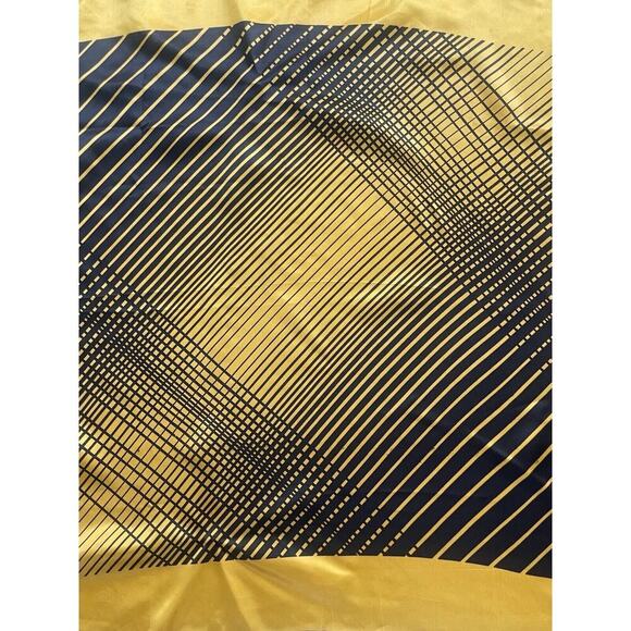 Vintage Scarf Wrap Square Geometric 31” Yellow Retro Career Multi-functional - Picture 2 of 8